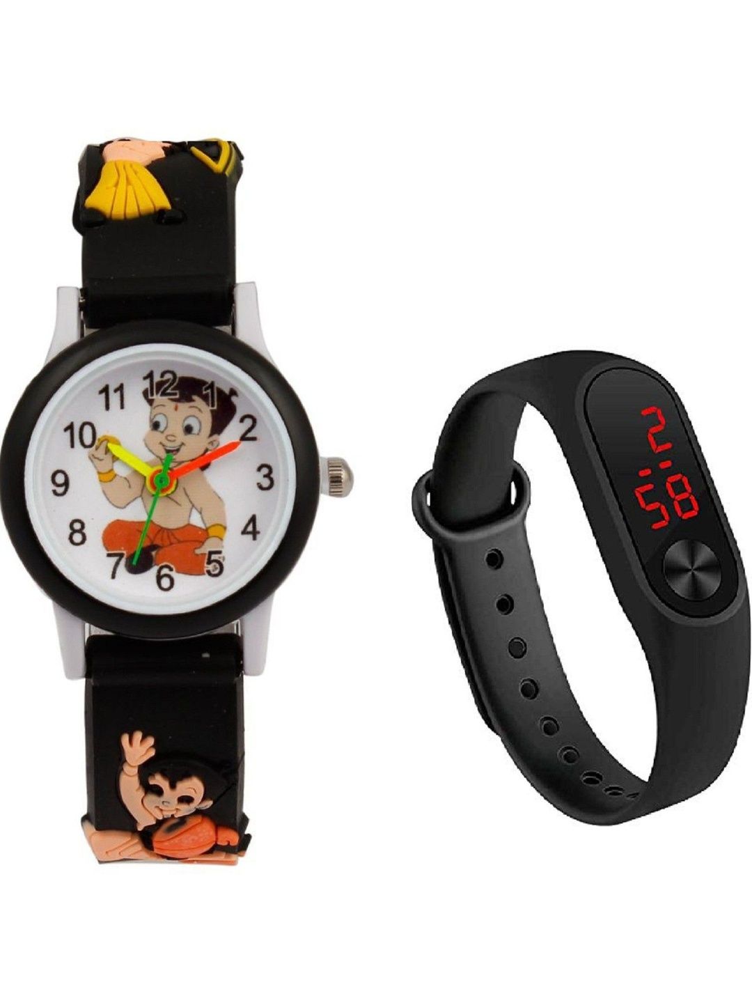 Blutech Kids Dial & Rubber Straps Watch TM-01 BLACK BHEEM+M2 BLACK-image-24