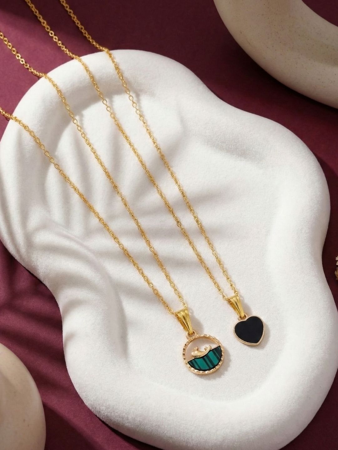 Lara Karen Brass Gold-Plated Pendant And Chain-picture-13