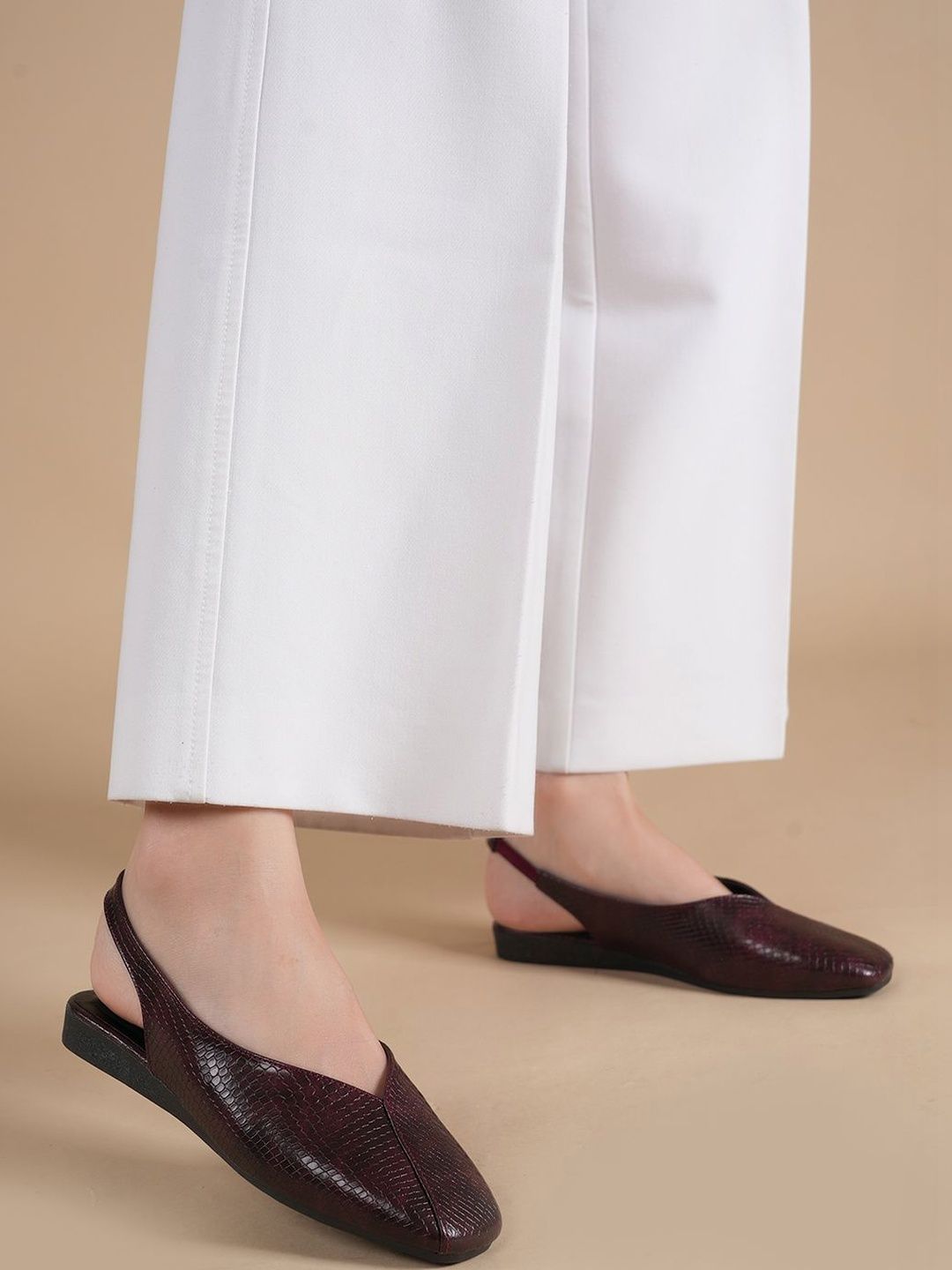 DROP BOLD Women Textured Mules with Buckles Flats-picture-33