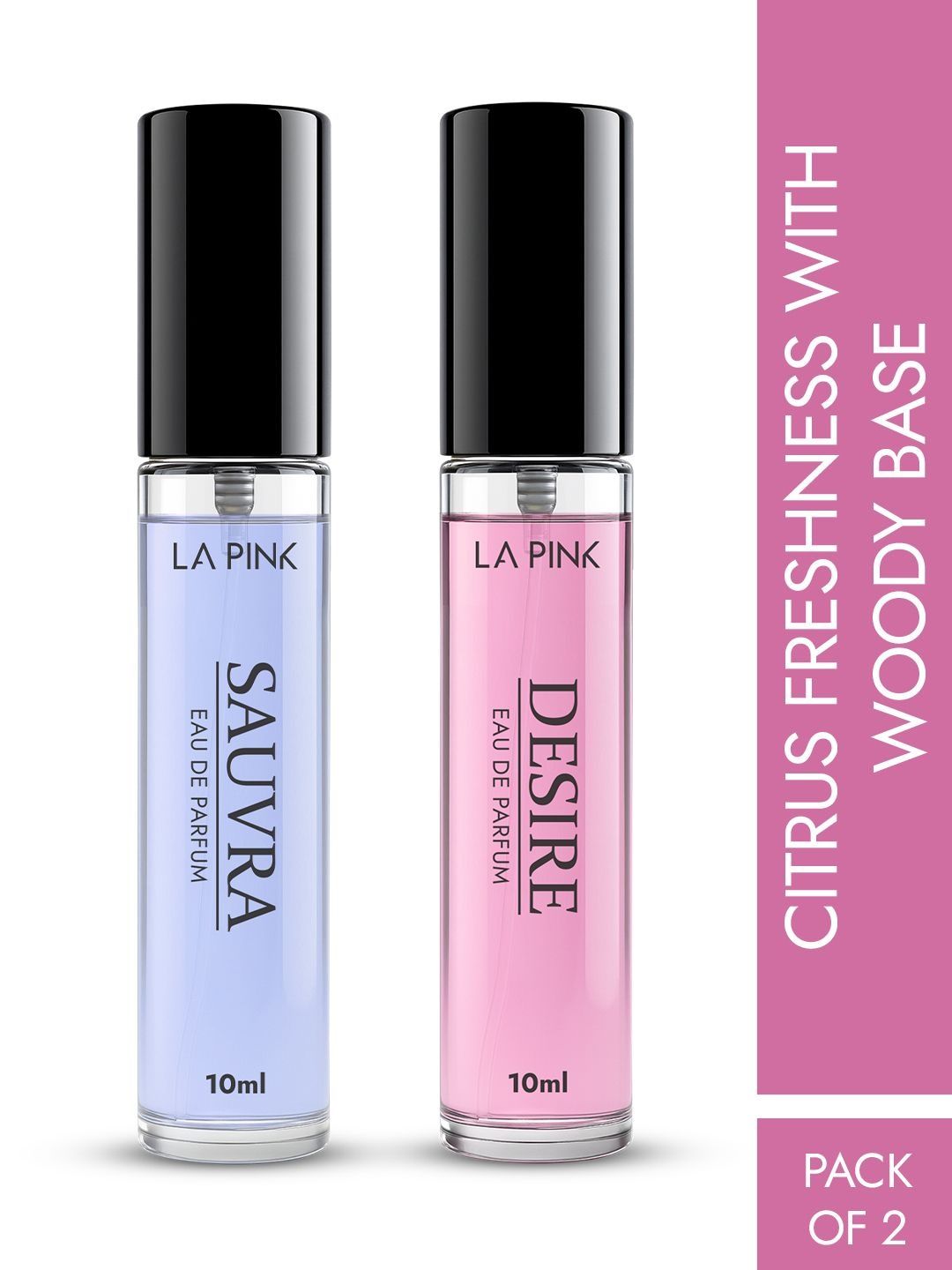La Pink Set Of 2 Desire & Sauvra Long Lasting Eau De Parfum - 10 ml Each-picture-13