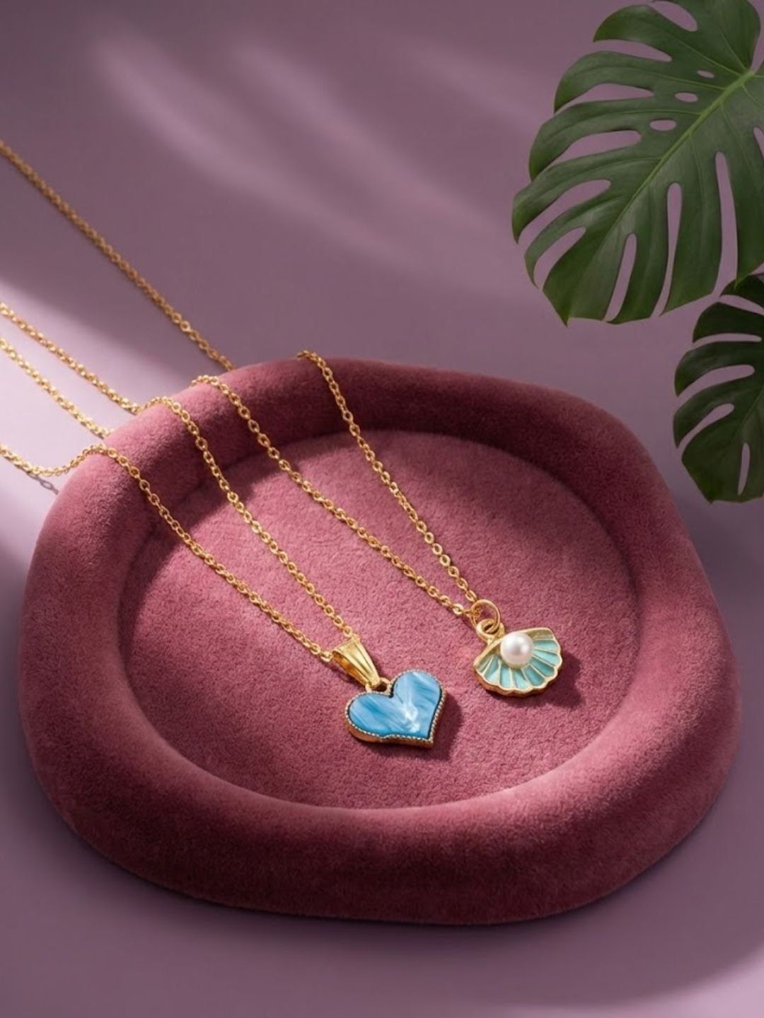 Lara Karen Brass Gold-Plated Pendant And Chain-picture-4