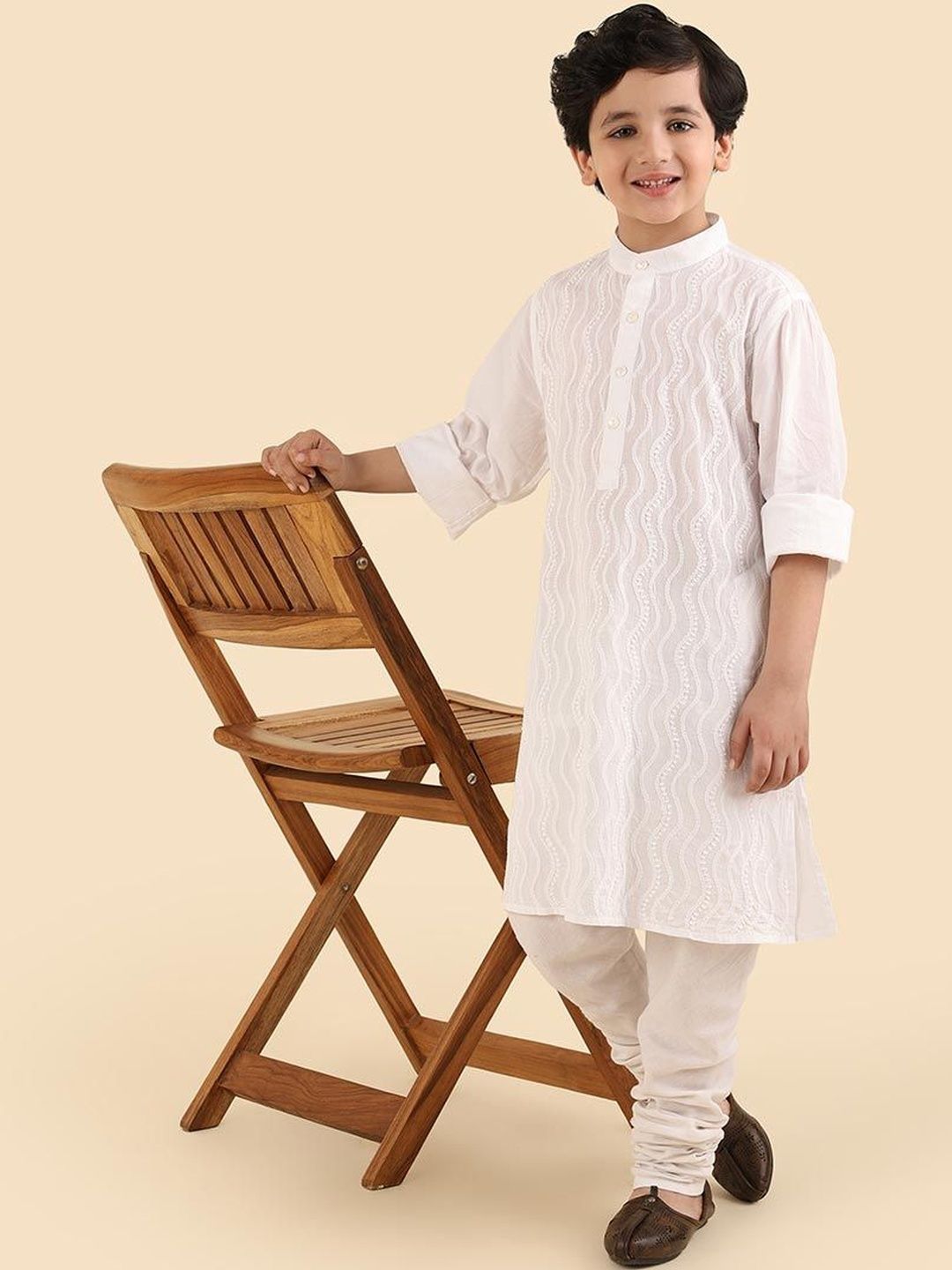 Fabindia Boys Embroidered Mandarin Collar Kurta-picture-29
