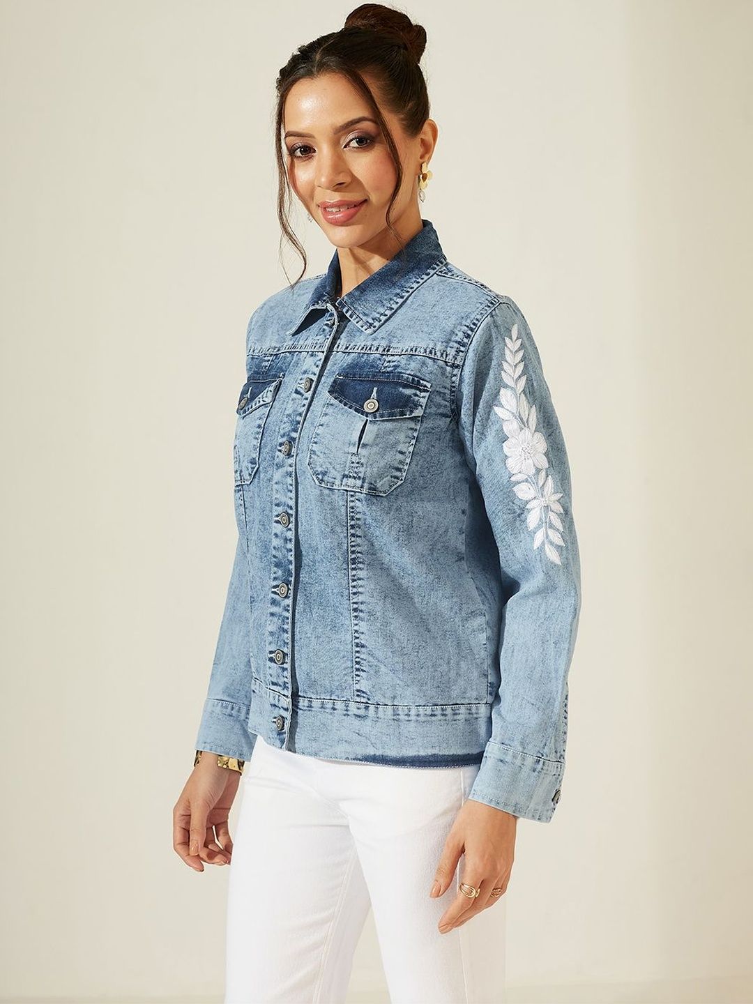 Miss Chase Women Denim Jacket-image-10