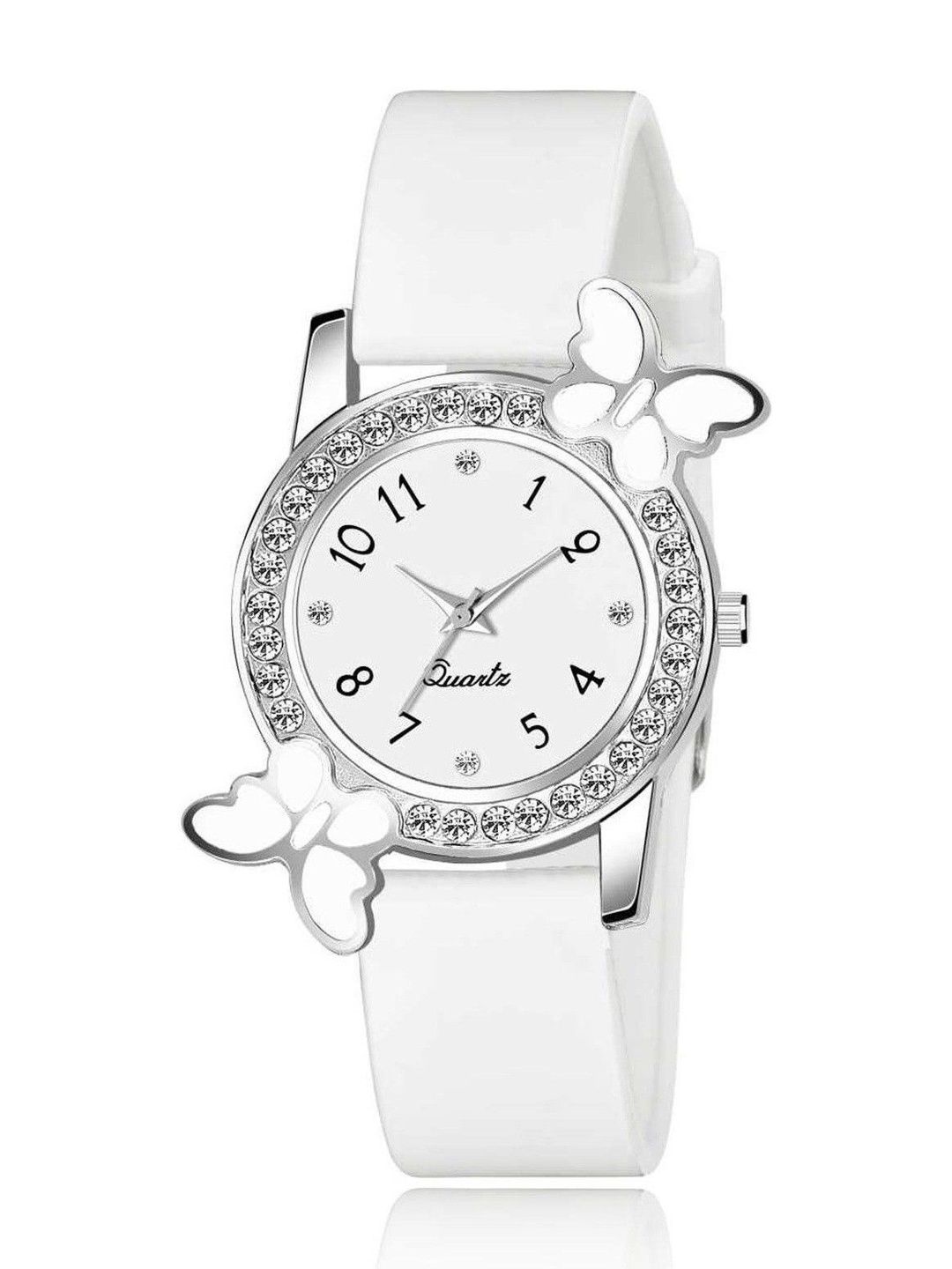 Blutech Unisex Kids Dial & Stainless Steel Straps Watch WHTE_BTTRFLY--picture-33