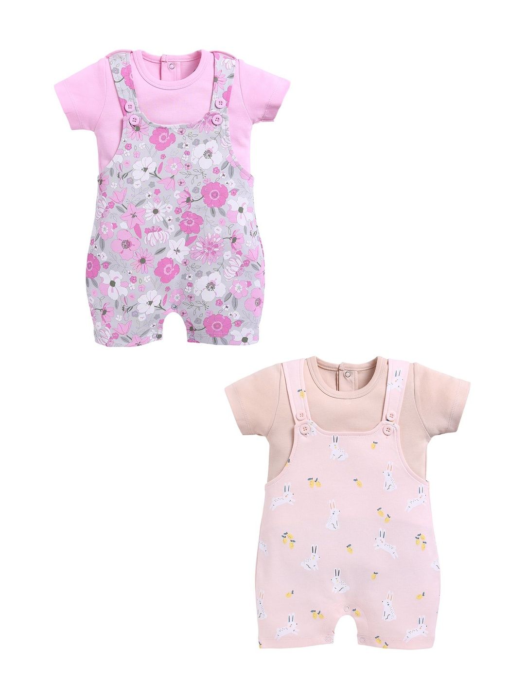 BABY GO Kids Pack of 2 Printed Dungaree-picture-38