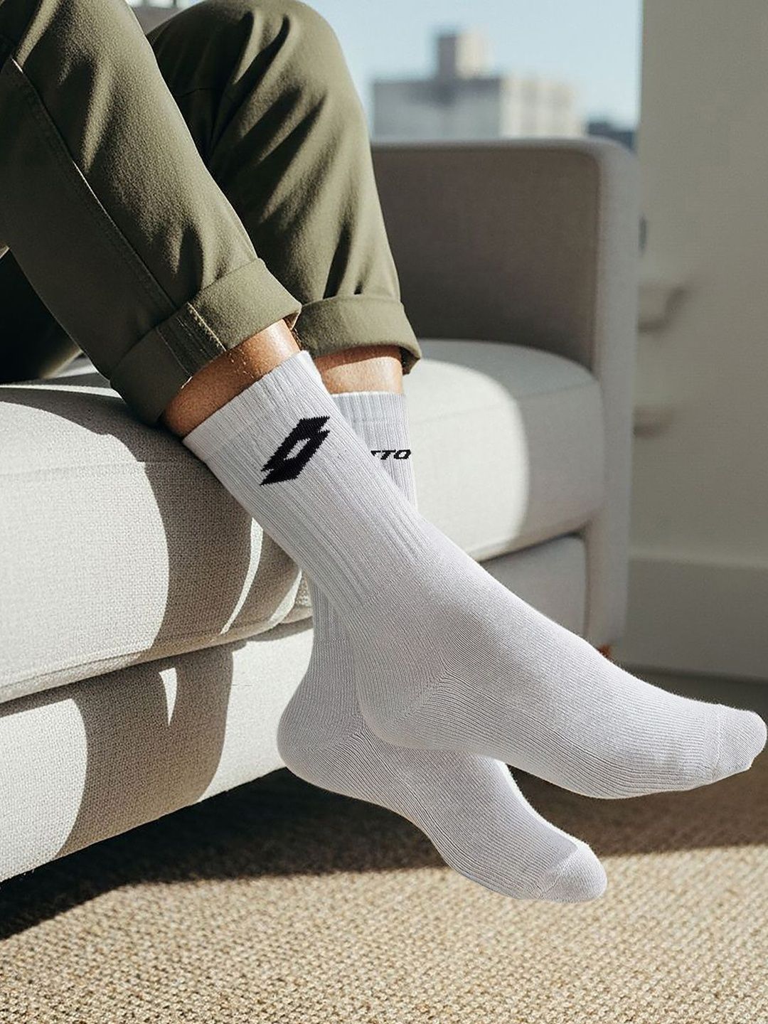 Lotto Unisex Cotton Calf Length Socks-image-49