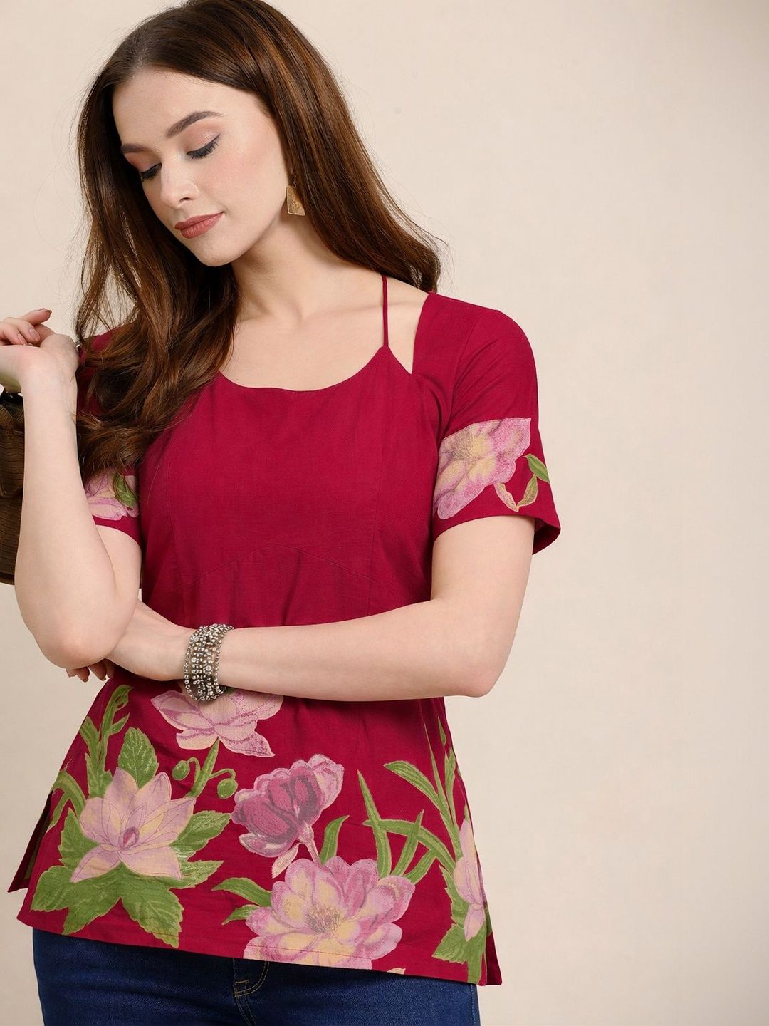 all about you Floral Print Cotton Top