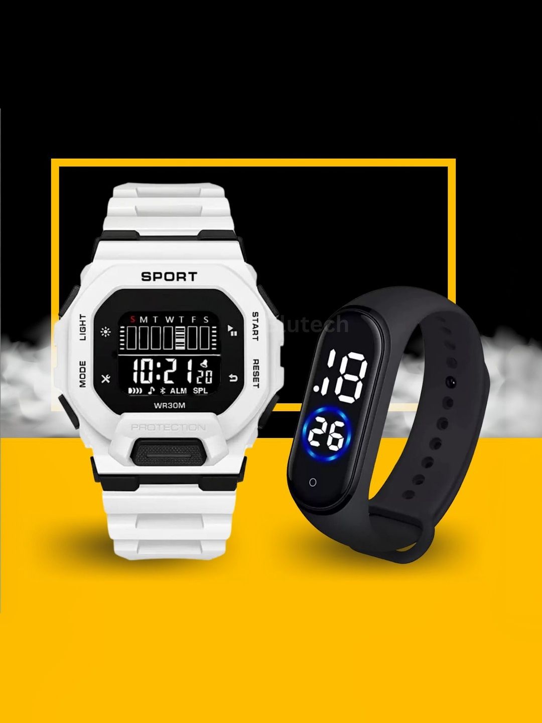 Blutech Men Dial & Stainless Steel Straps Watch Dash_White_Black_M5-image-8