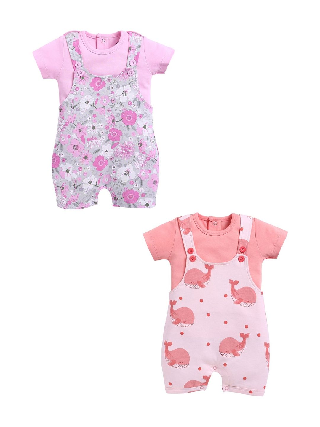 BABY GO Kids Pack of 2 Printed Dungaree-picture-38