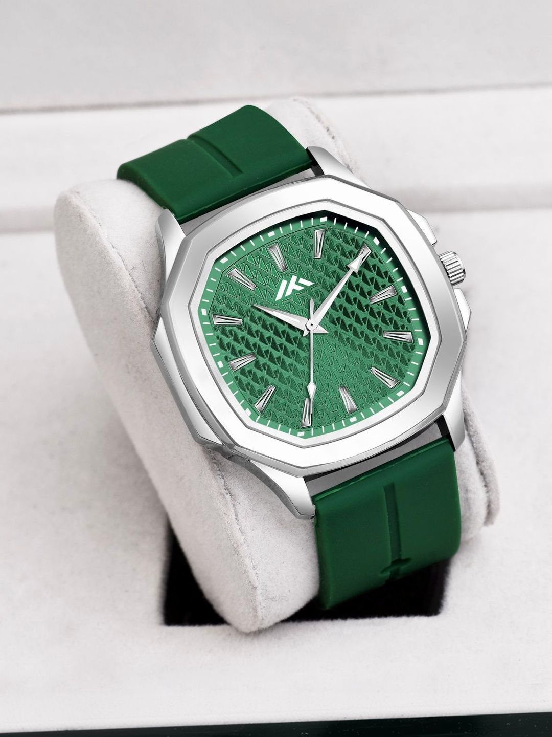 JUST LIKE Men Dial & Straps Analogue Watch JT-63 Crom Green Silicon Strap011-image-34