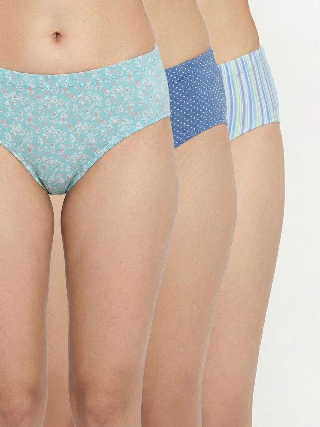 Zivame Women Pack of 3 Printed Assorted Cotton Blend Basic Briefs-picture-25
