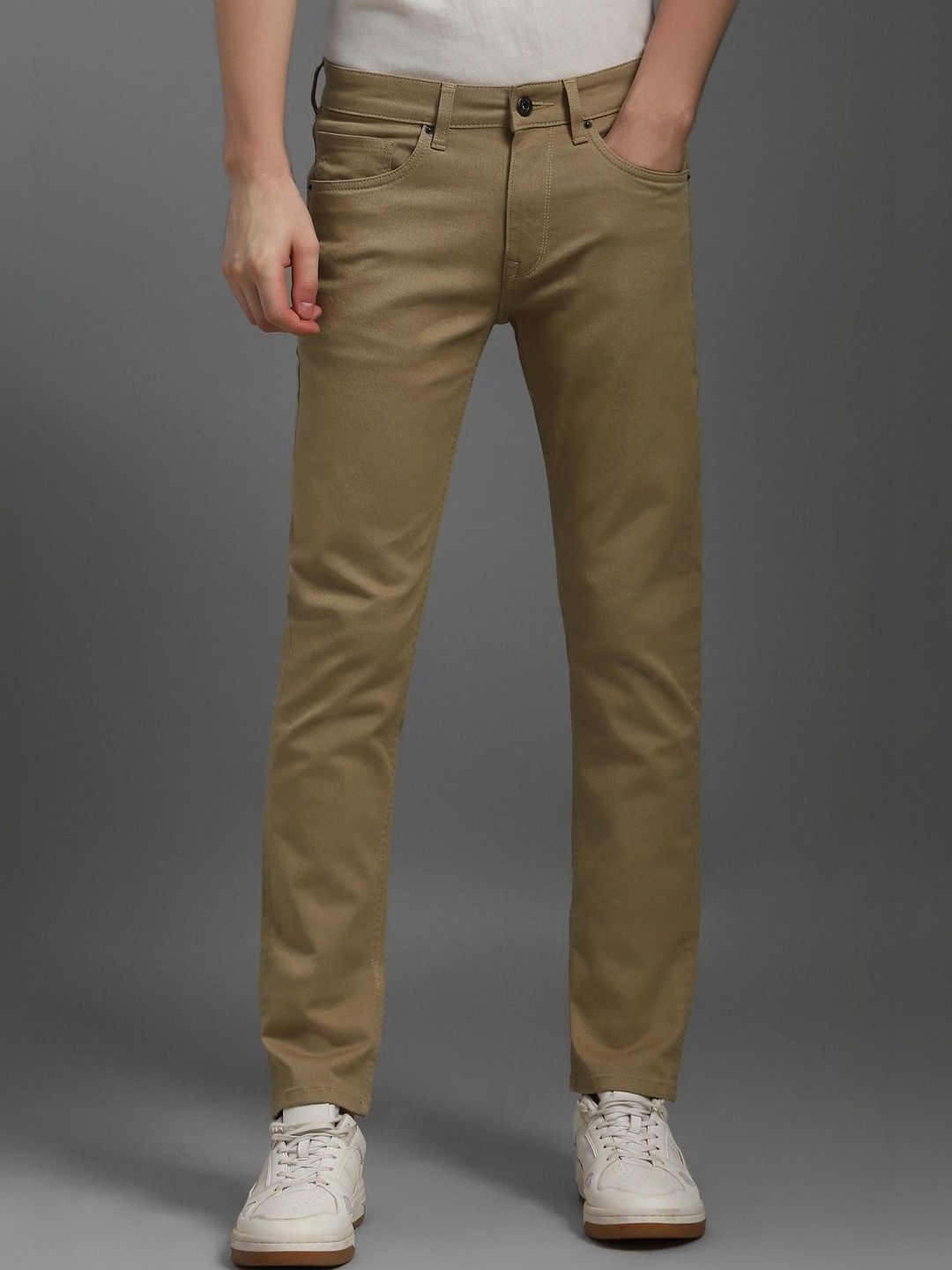 Louis Philippe Jeans Men Brown Dark Slim Fit Jeans-picture-32