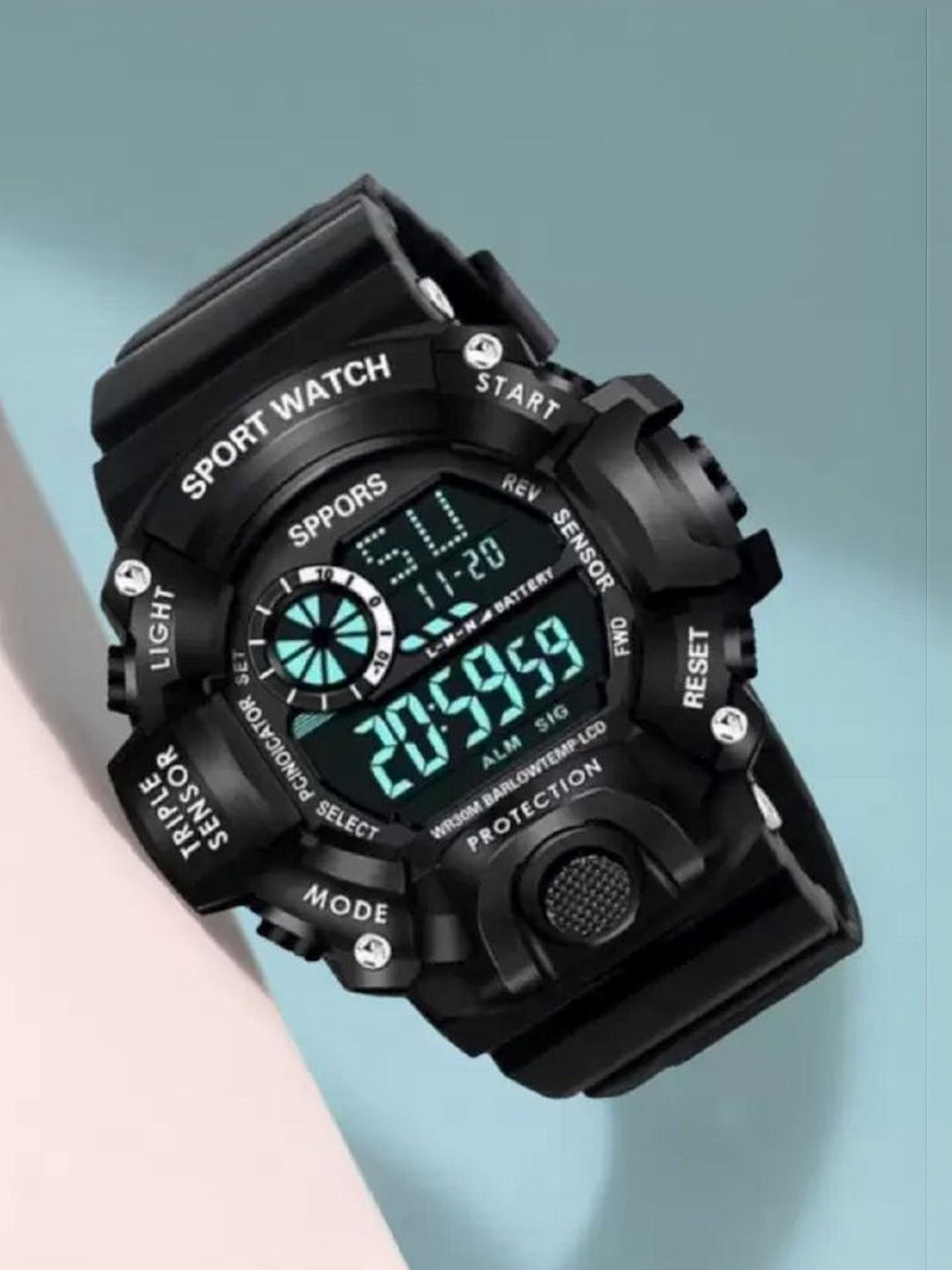 Blutech Unisex Kids Dial & Stainless Steel Straps Watch S_SHCK_SKY_BLUE_14-picture-37