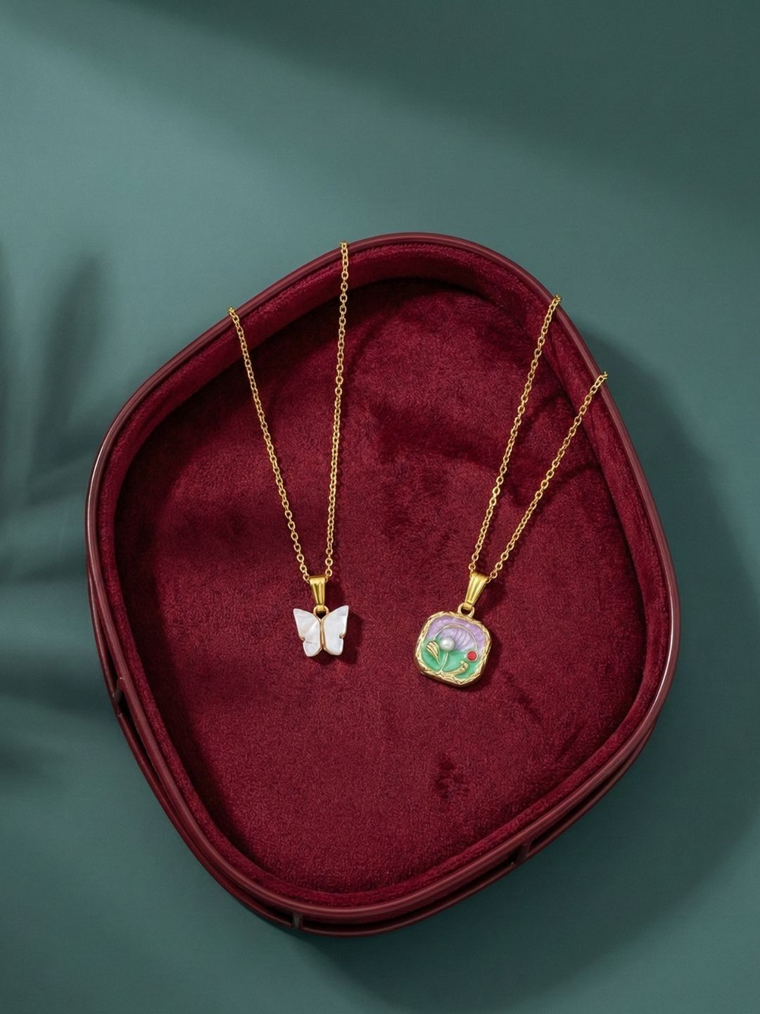 Lara Karen Pack Of 2 Gold-Plated Pendant-picture-44