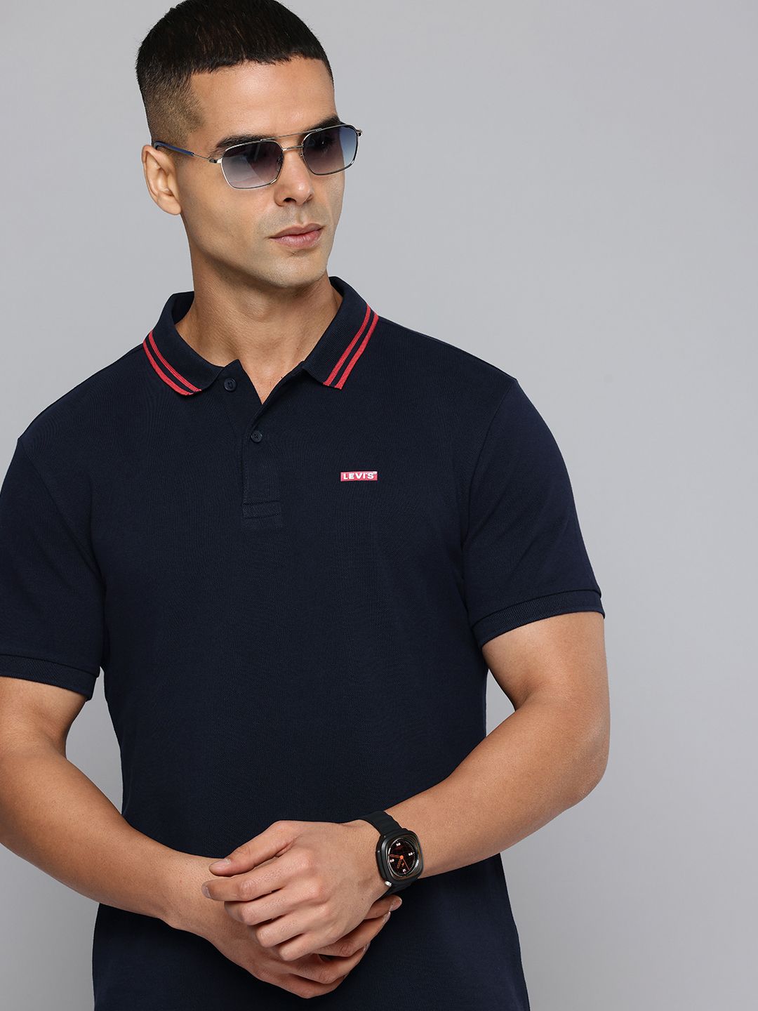 Levis Levis Polo Collar Pure Cotton Slim Fit T-shirt