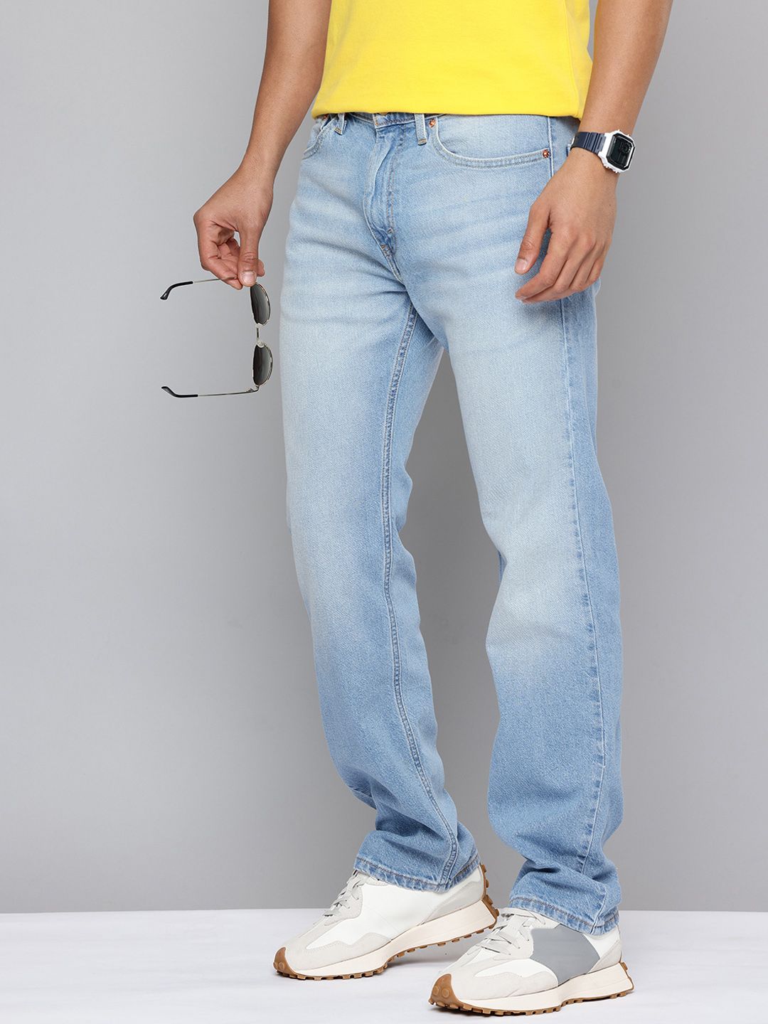 Levis Men 505 Regular Fit Light Fade Stretchable Jeans-picture-39