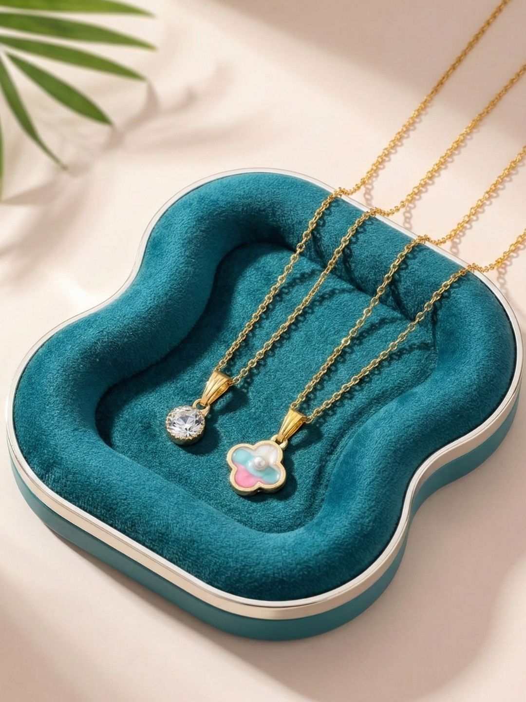 Lara Karen Pack Of 2 Gold-Plated Pendant-picture-23