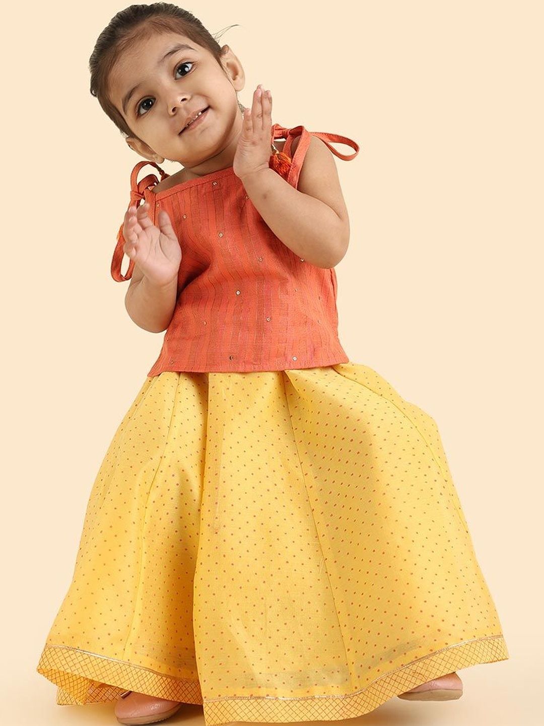 Fabindia Girls Embellished Ready to Wear Lehenga &-picture-33