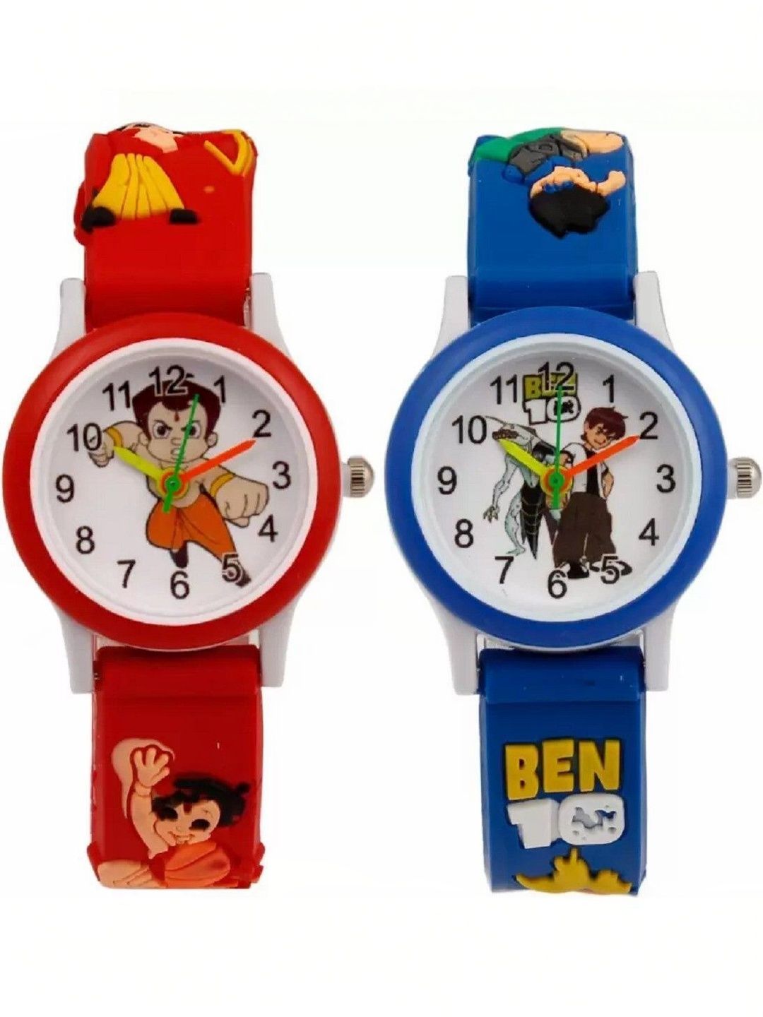 Blutech Kids Dial & Rubber Straps Watch RED BHEEM+BLUE BENTEN-picture-20