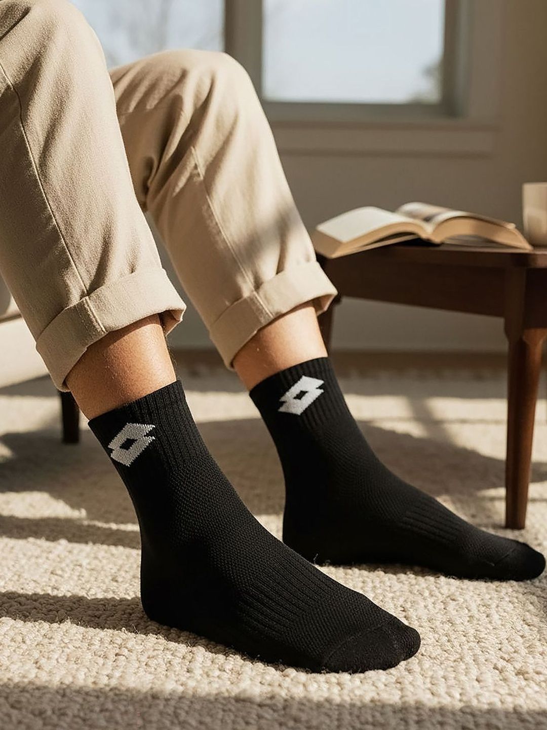 Lotto Unisex Cotton Patterned Ankle Length Socks-picture-21