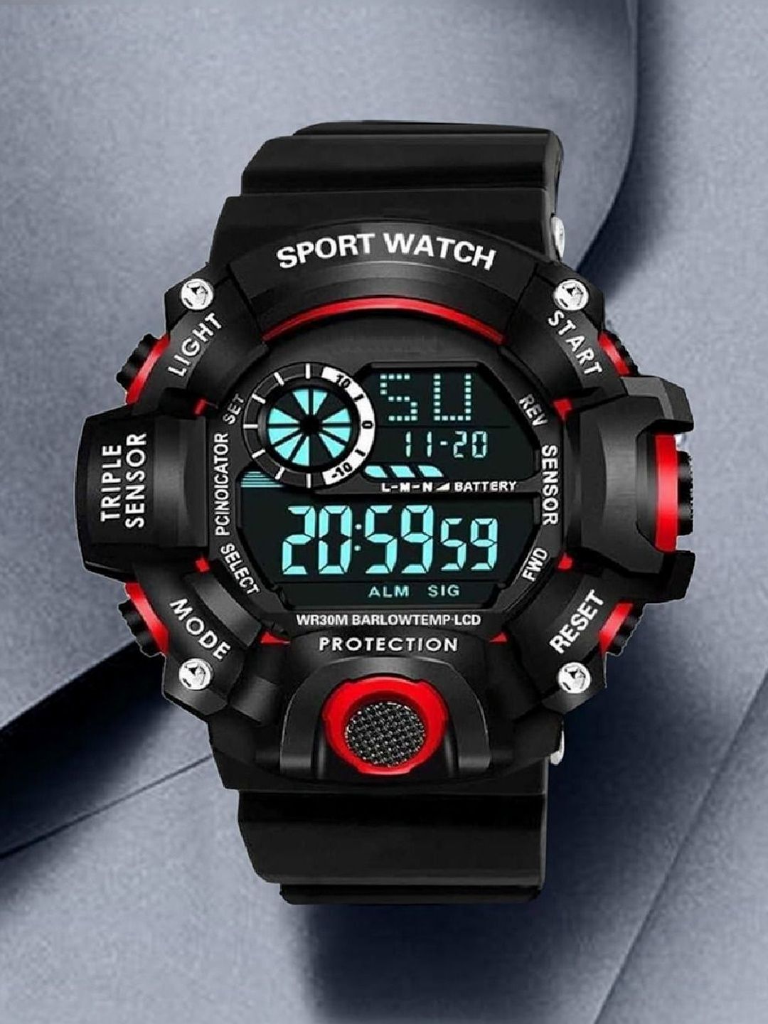 Blutech Men Dial & Stainless Steel Straps Watch red dial g shock1z-image-27