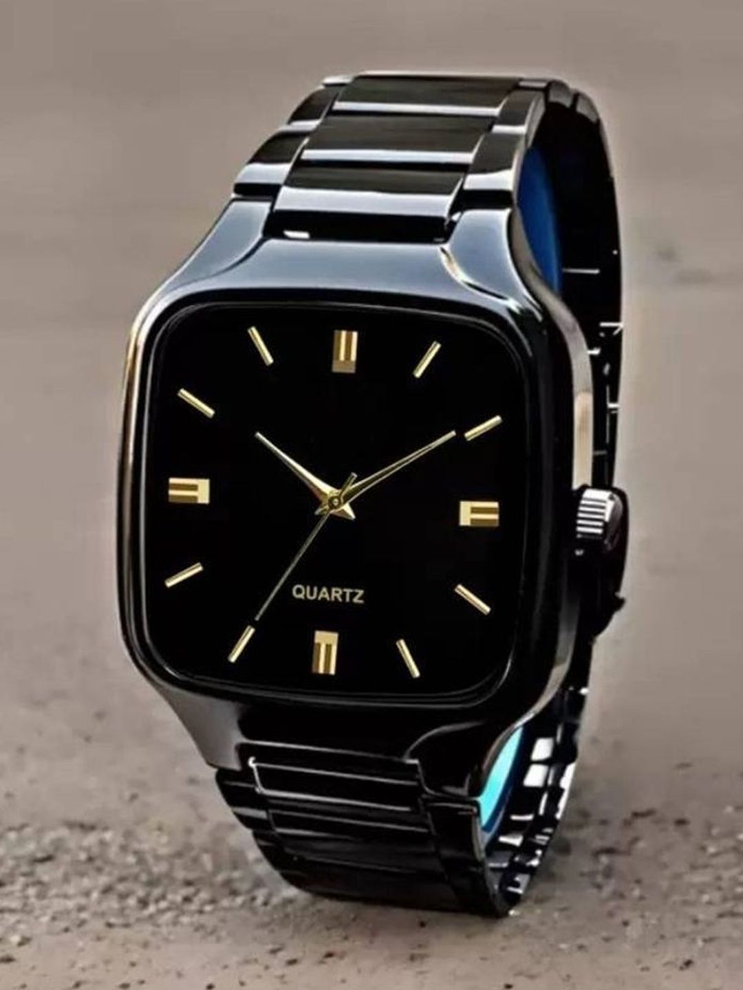 Blutech Men Dial & Stainless Steel Straps Watch AV Square Black-image-4