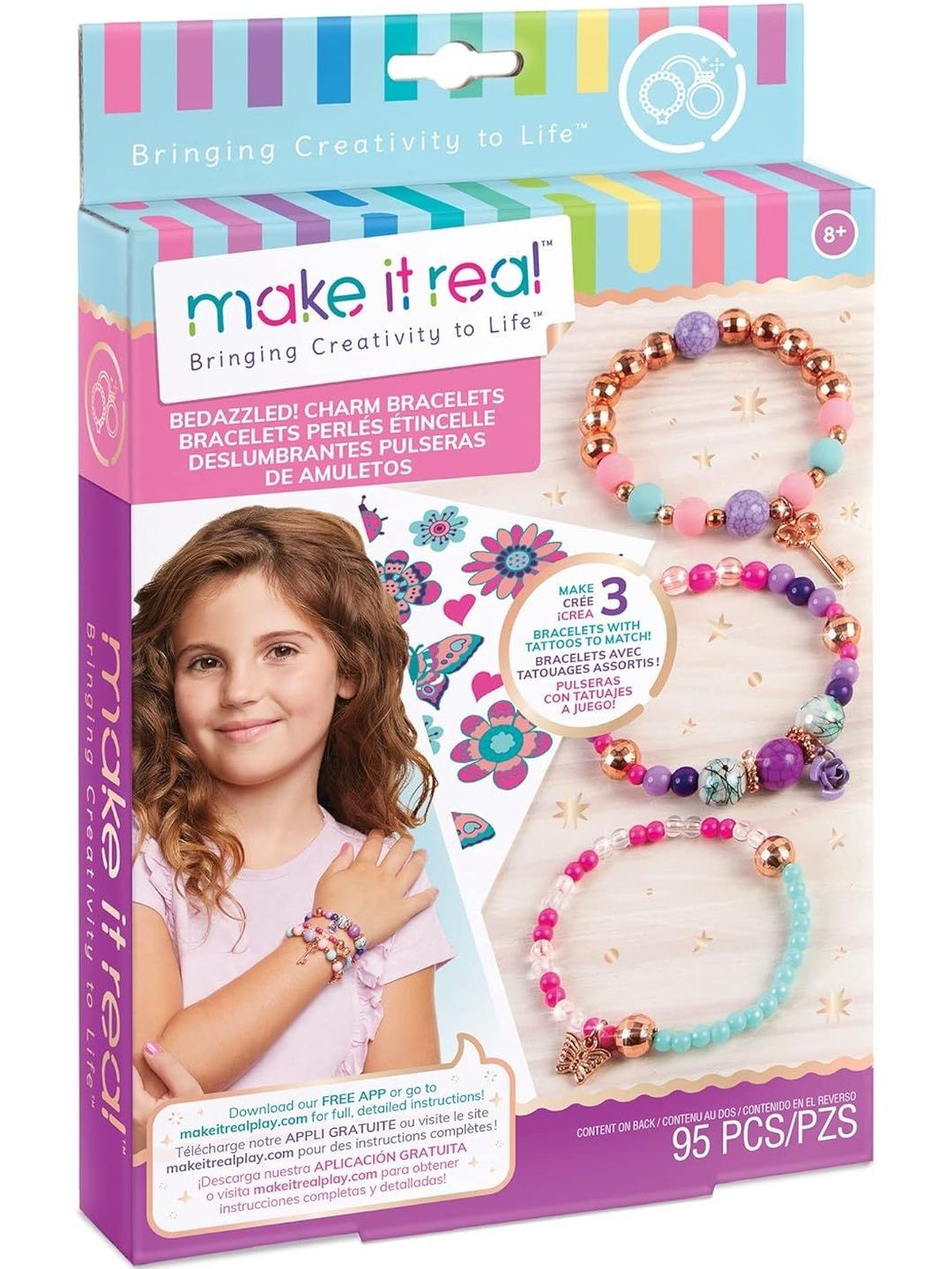 make it real Girls Bedazzled! Blooming Creativity Charm Bracelets-picture-28