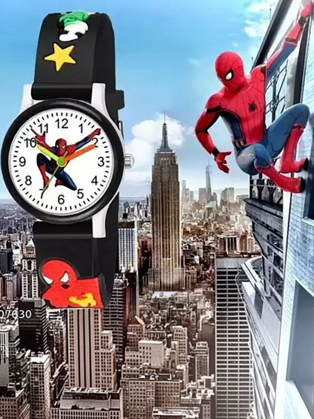 Blutech Kids Dial & Rubber Straps Watch Black_Spiderman_Watch_11-picture-57
