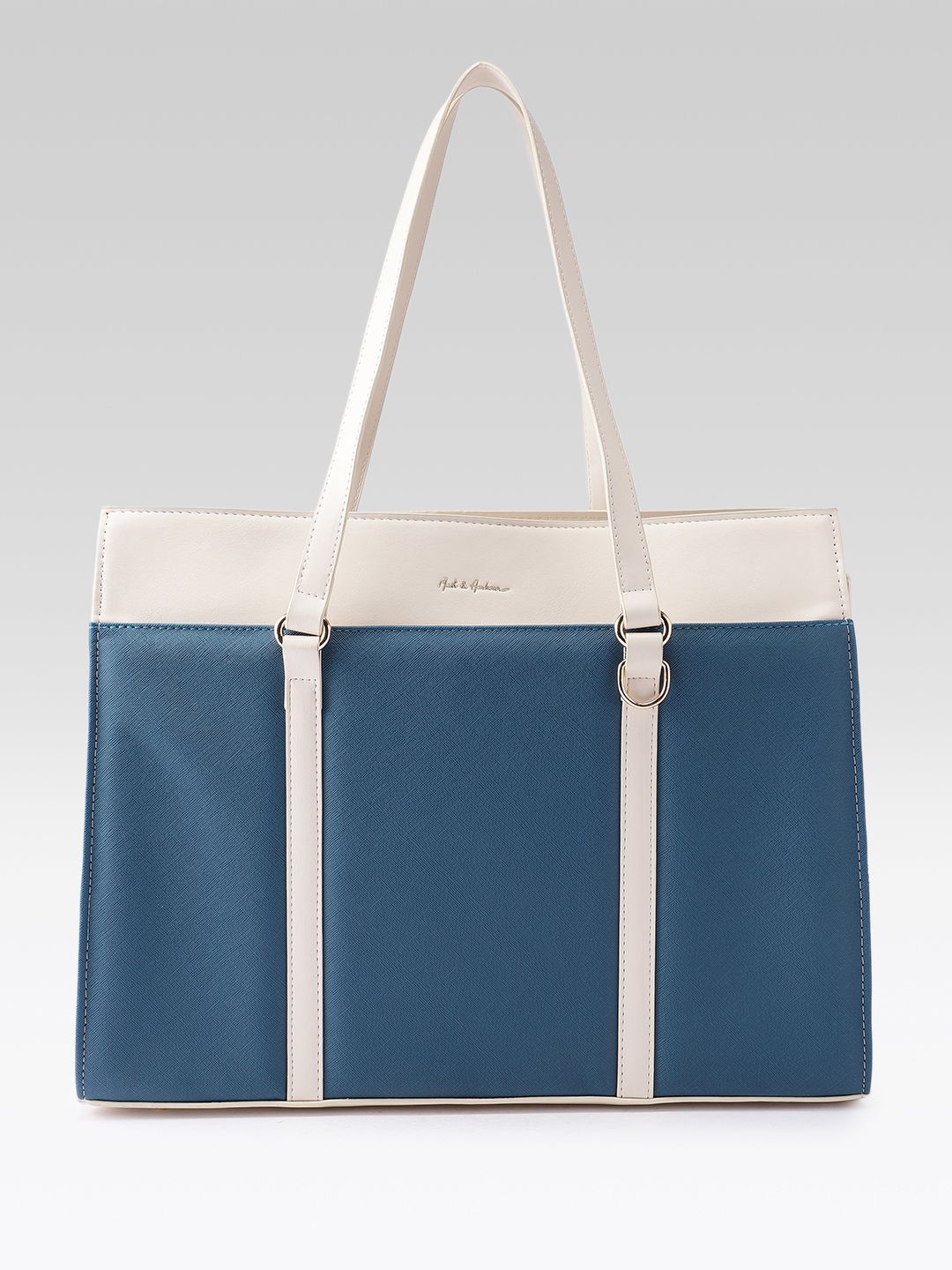 Mast & Harbour Colourblocked Structured Handheld Bag-picture-54