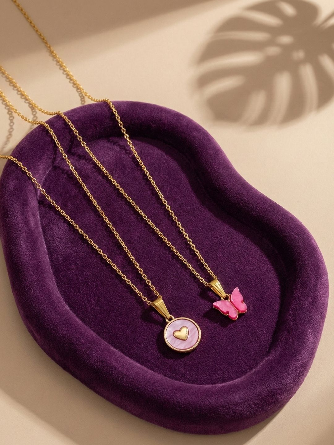 Lara Karen Brass Gold-Plated Pendant And Chain-picture-7