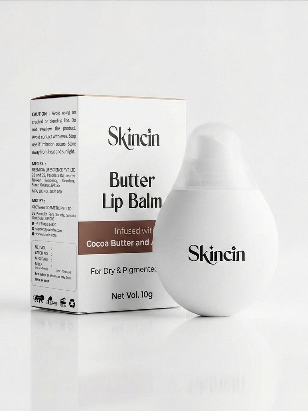 SKINCIN Butter Lip Balm with Cocoa Butter & Almond Deep Moisturizing - 10 g-image-13