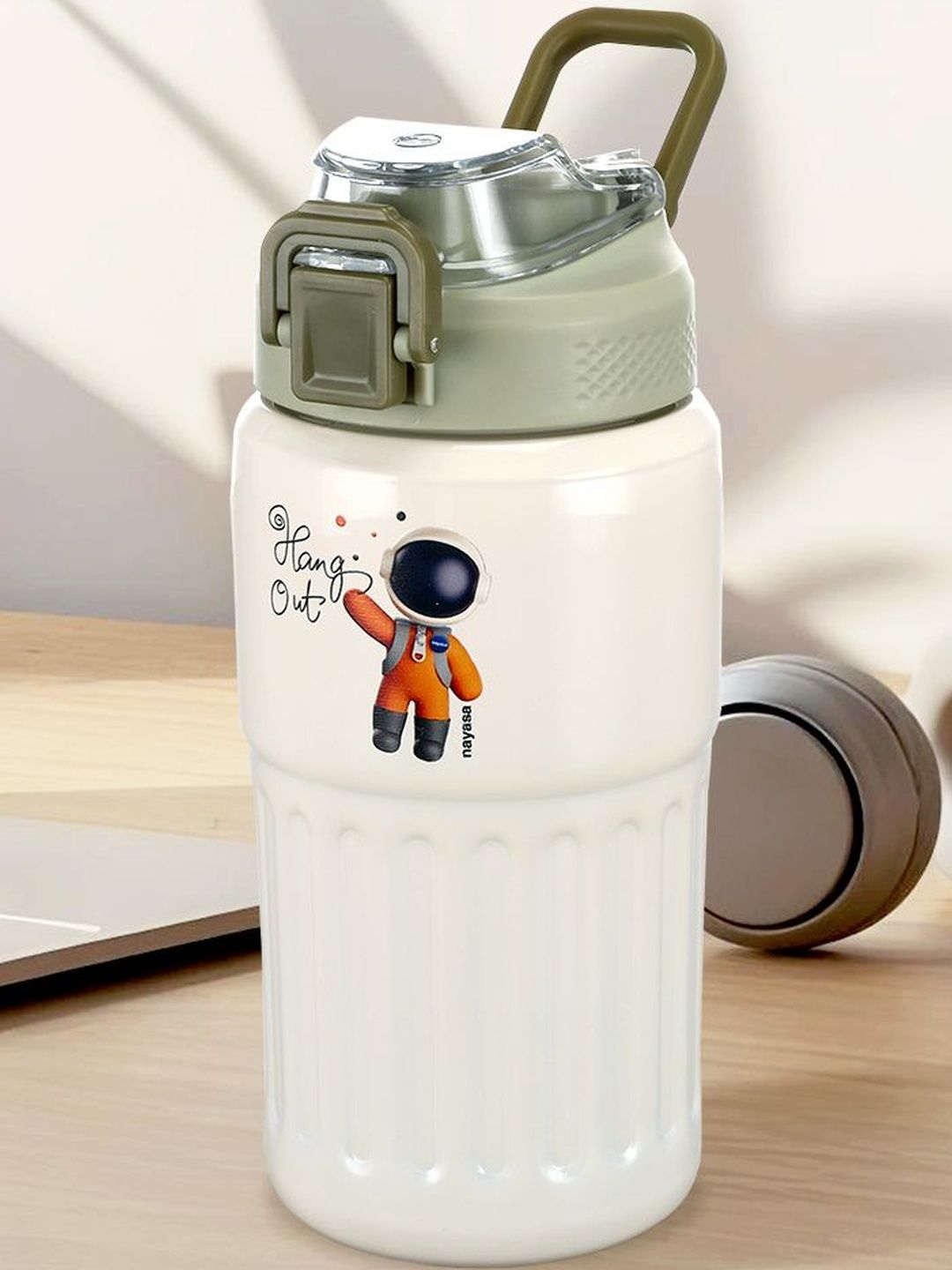 Nayasa Beige Single Stainless Steel Double Wall Vacuum Water Bottle-picture-15