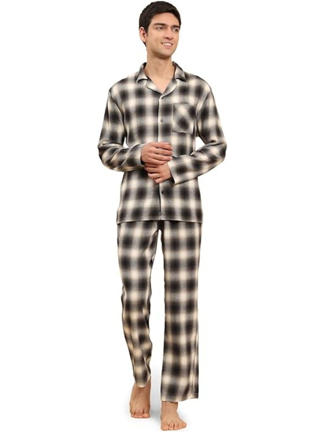 BStories Men Checked Night suit-picture-13