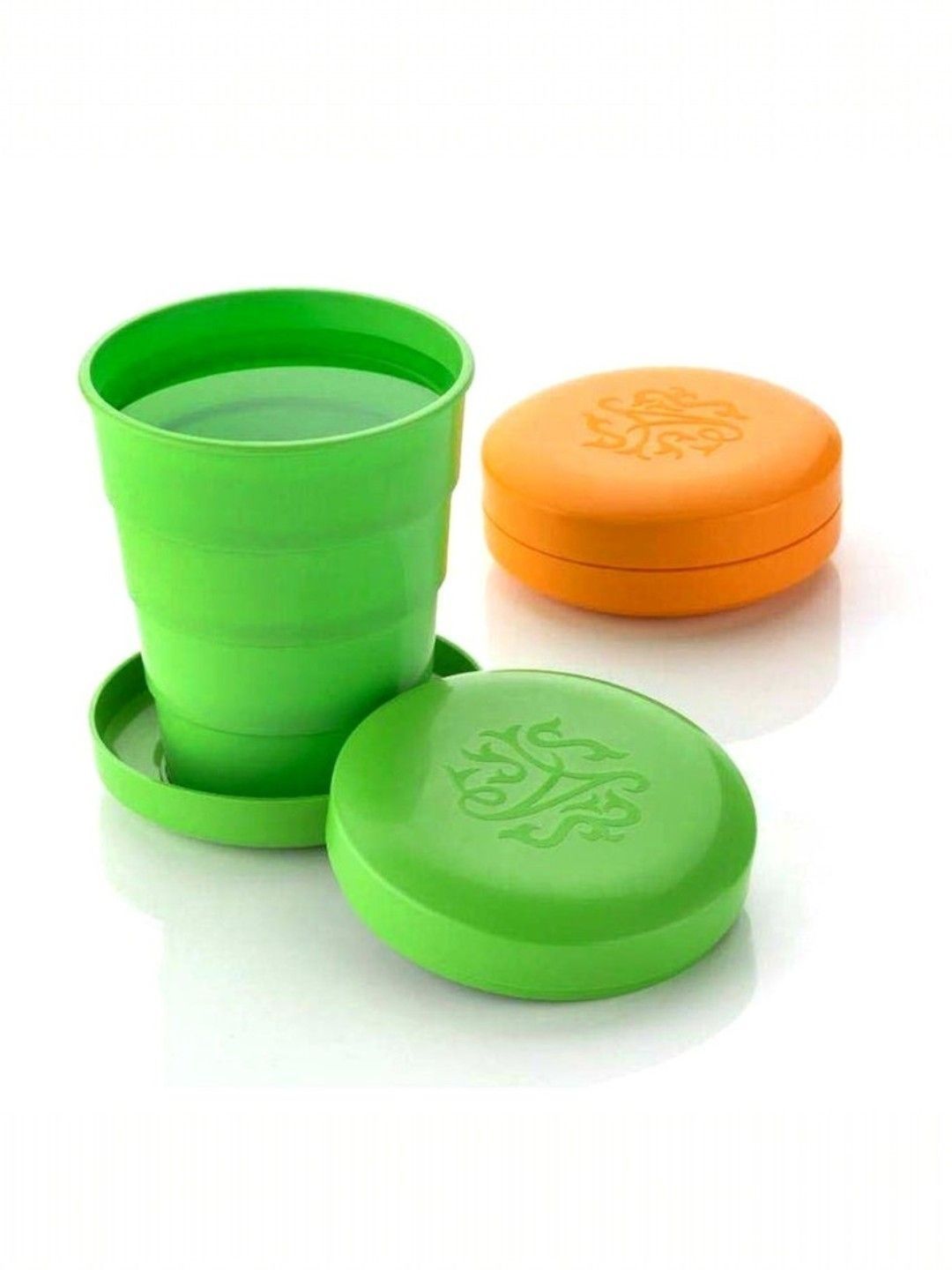DeoDap Green Solid Silicone Collapsible Travel Cup-image-37