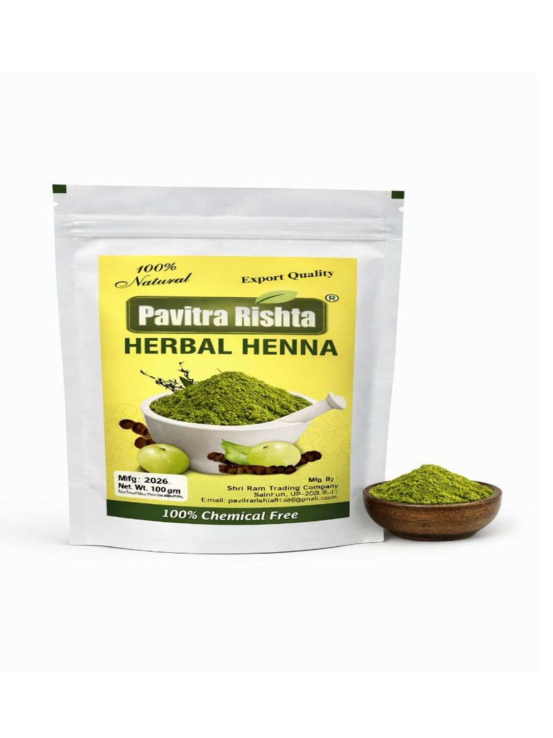PAVITRA RISHTA Herbal Henna Powder - 200 g - Red-image-49