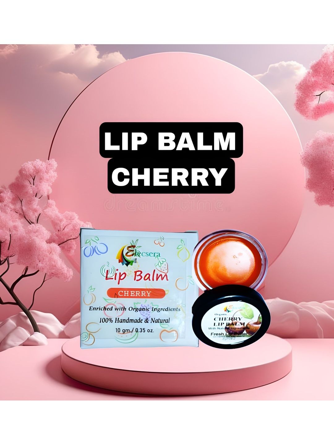 Elecsera Cherry Lip Balm For Moisturizing Lips - 10 g-image-2