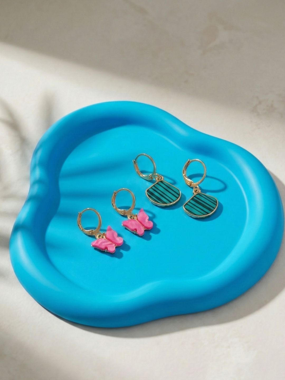 Lara Karen Set Of 2 Gold-Plated Drop Earrings-image-34