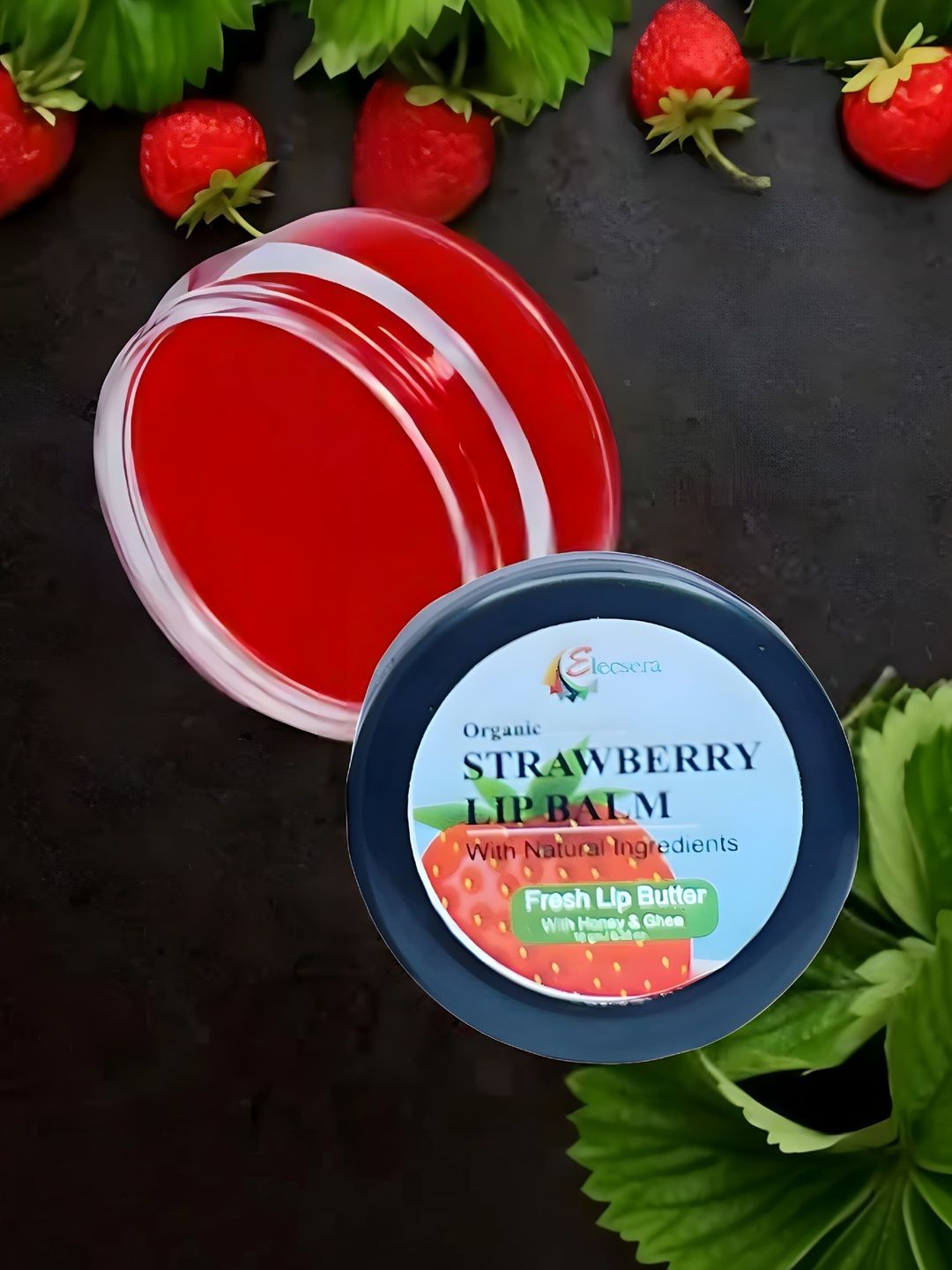 Elecsera Strawberry Lip Balm With Honey & Ghee - 10 g-picture-49