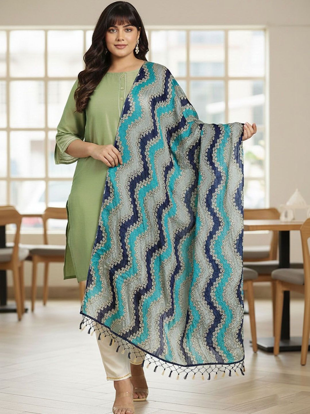 Urban Pallu Striped Dupatta-picture-14