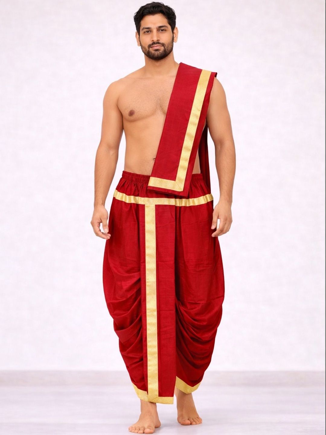 TATTVA Men Cotton Blend Dhoti Pants Dhotis-picture-36