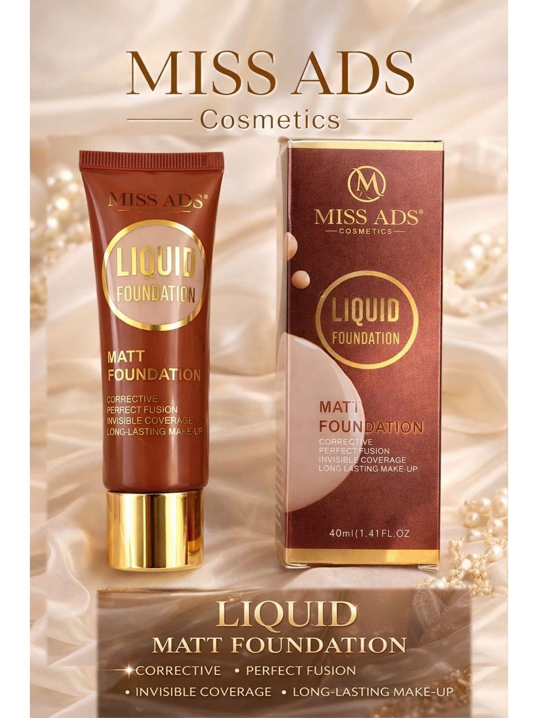 MISS ADS Matt Liquid Foundation - 40 ml - MAFC011-image-24
