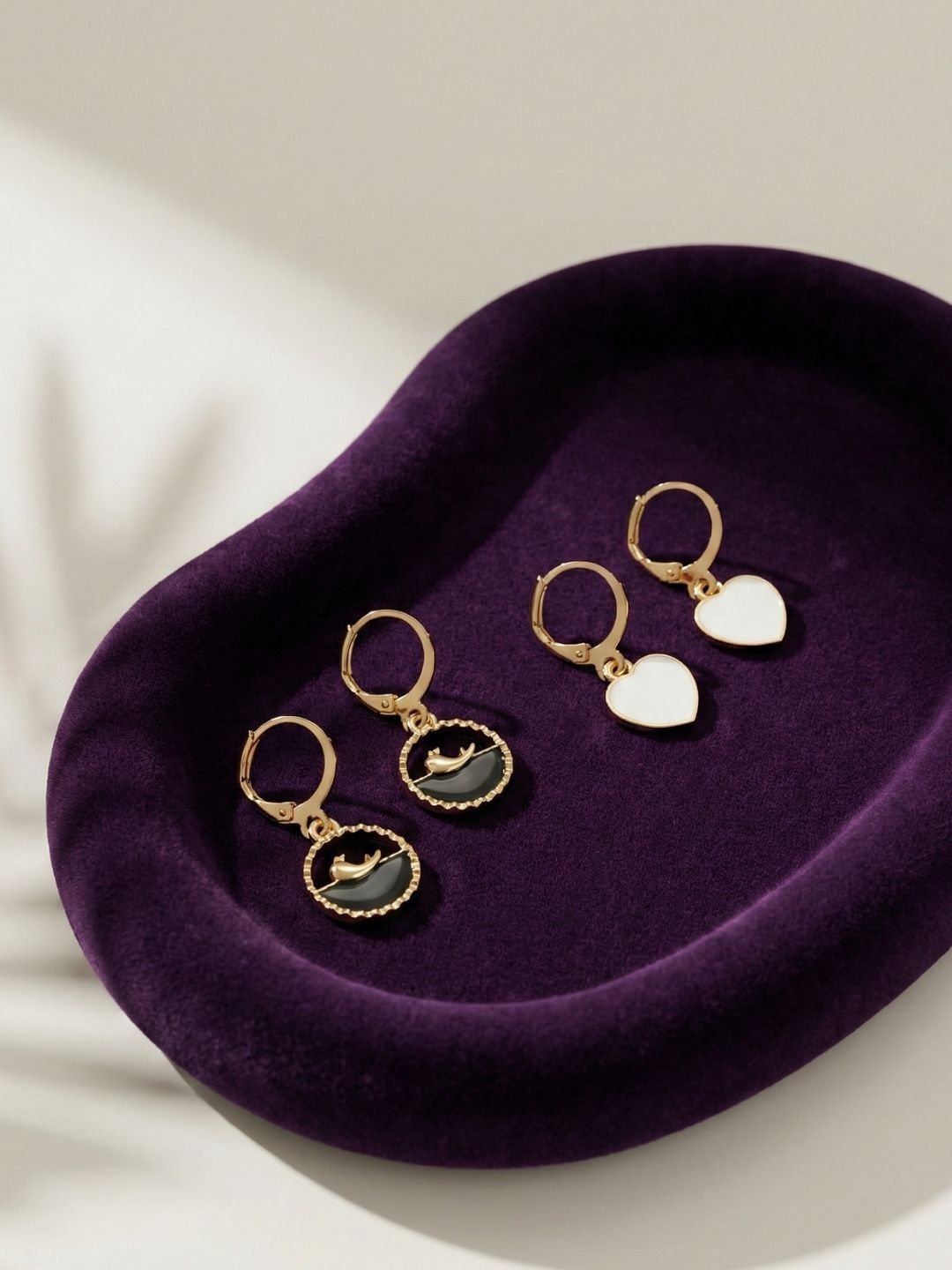 Lara Karen Feather Shaped Drop Earrings-image-43