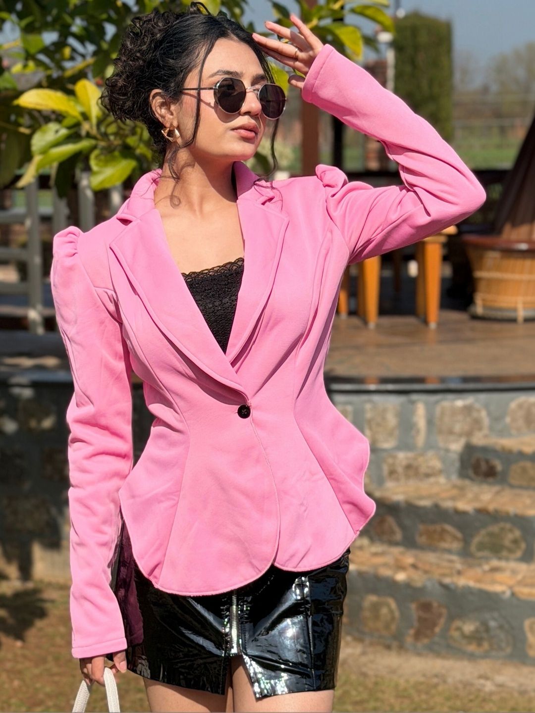 BAESD Printed Notched Lapel Single-Breasted Blazers-image-30