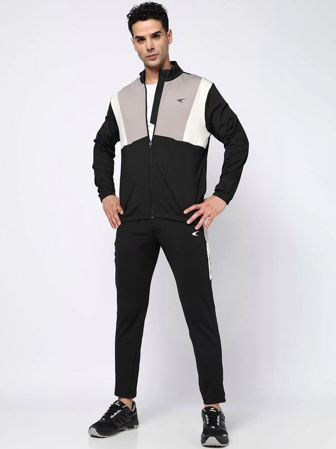Performax Colourblocked High Neck Mid Rise Tracksuits-image-15