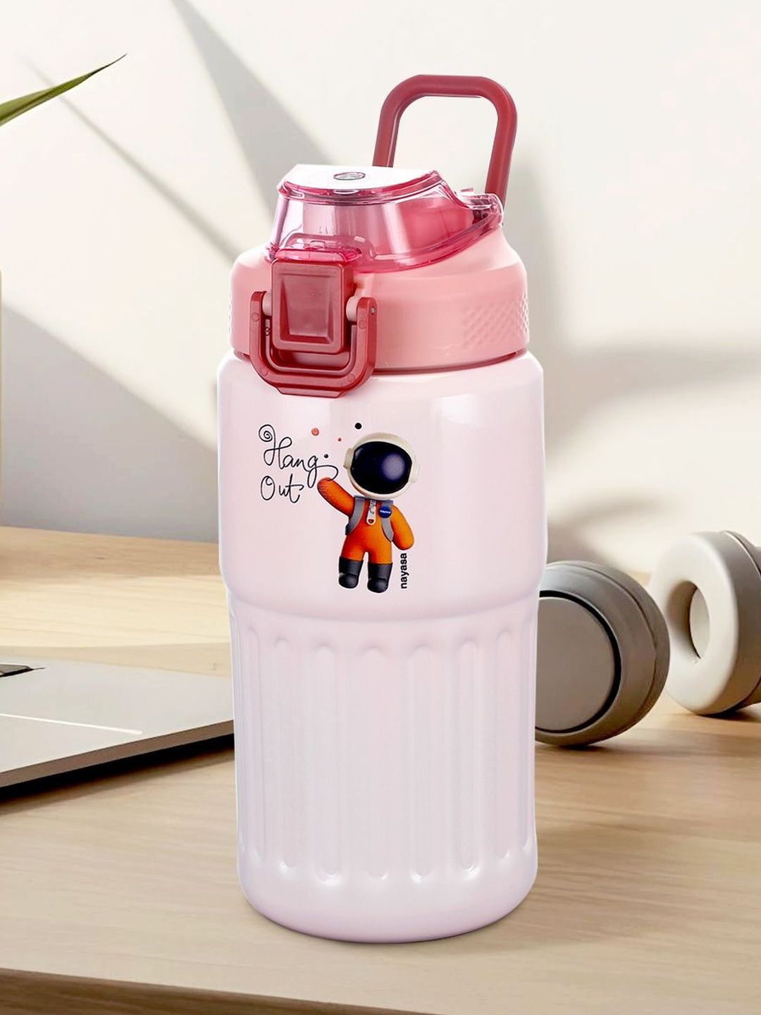 Nayasa Pink Single Stainless Steel Double Wall Vacuum Water Bottle-image-33
