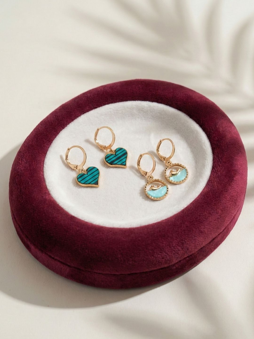 Lara Karen Feather Shaped Drop Earrings-image-42