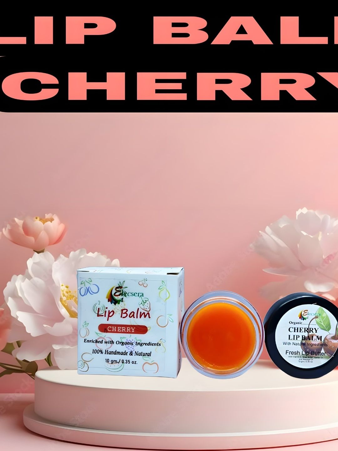 Elecsera Cherry Lip Balm With Vitamin E & Shea Butter - 10 g-image-37