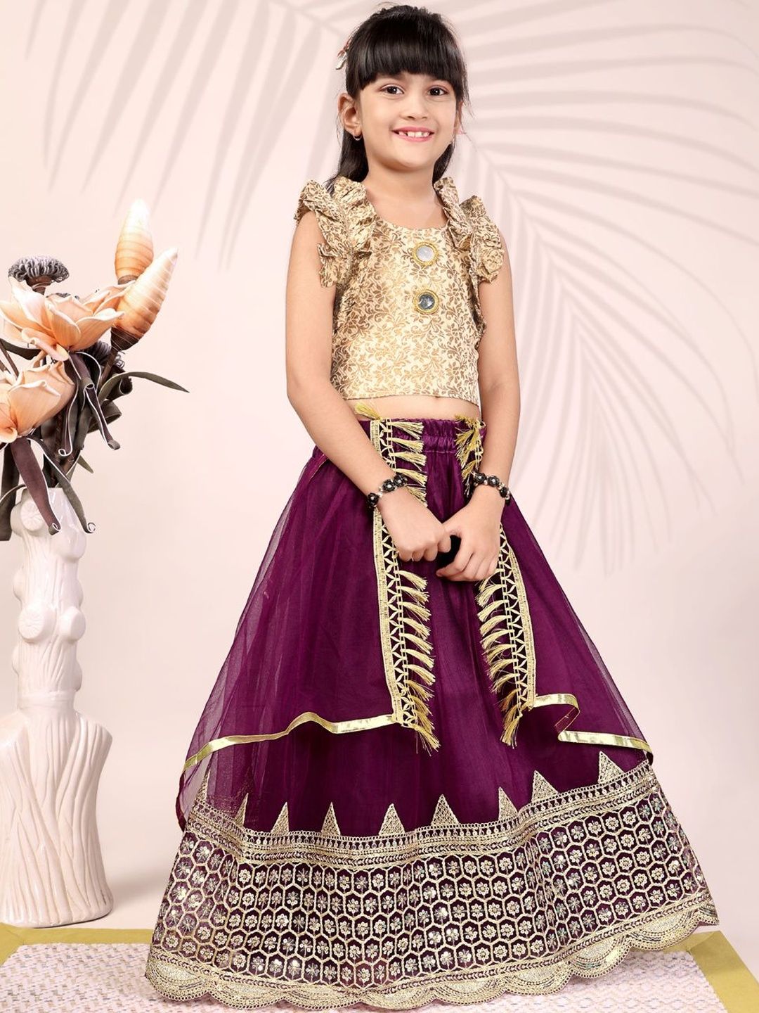 KALINI Girls Ready to Wear Lehenga & Blouse With Dupatta-image-18