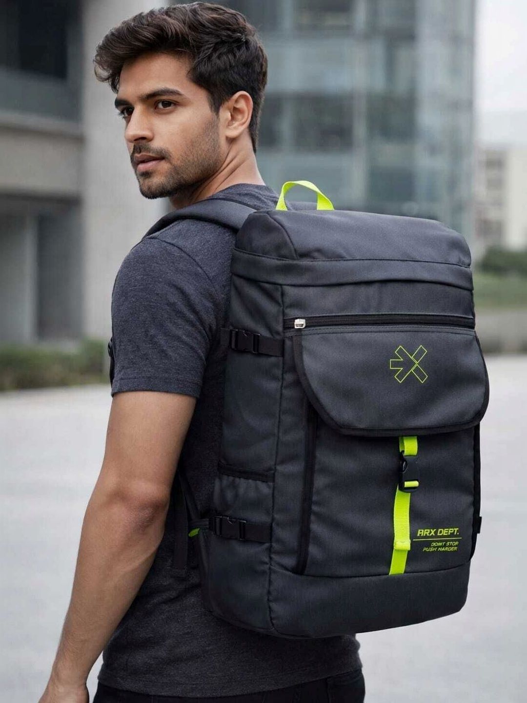 HRX by Hrithik Roshan Unisex Brand Logo Backpack-picture-13