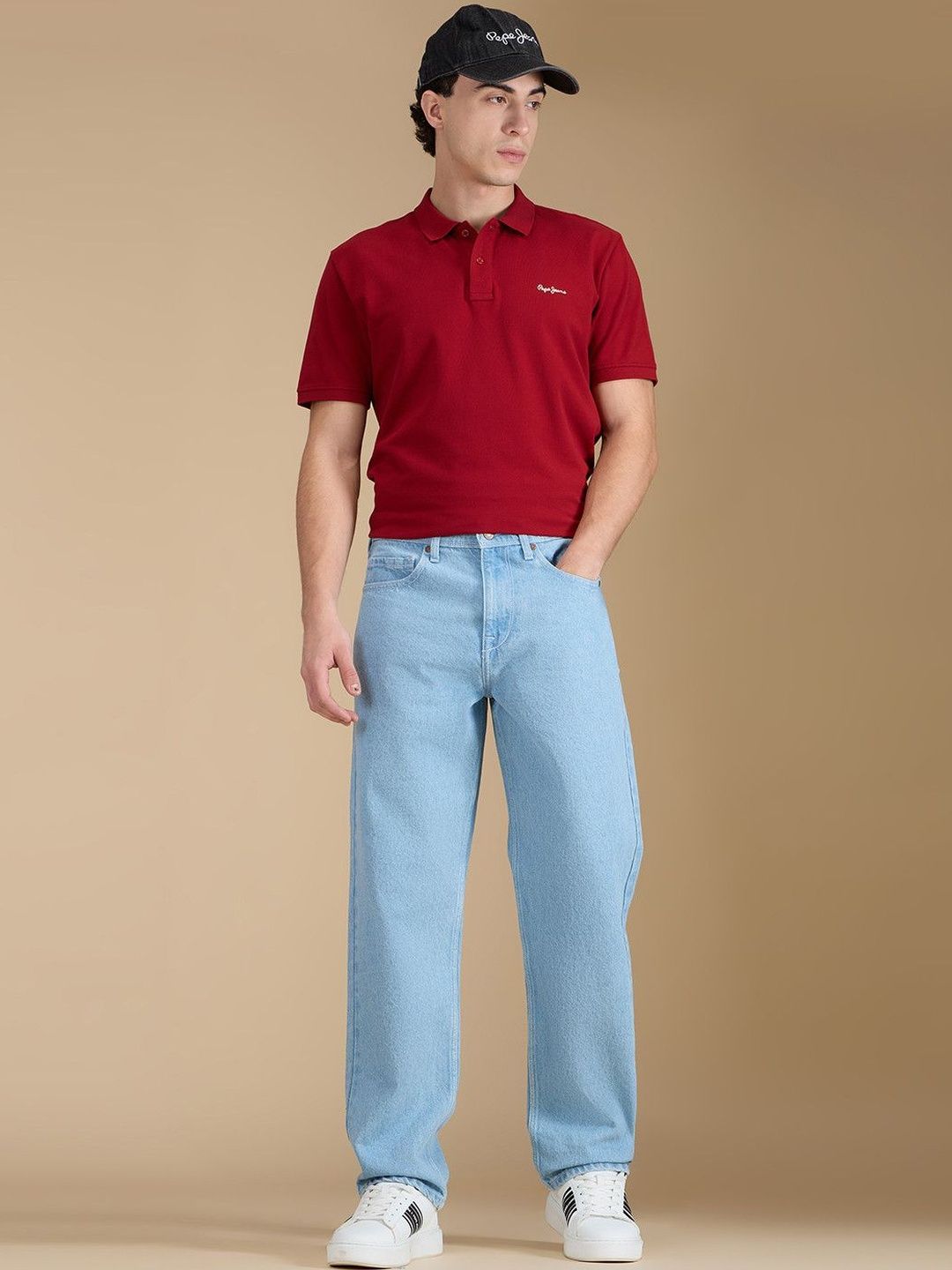 Pepe Jeans Men Relaxed Fit Mid-Rise Low Distress Light Fade Stretchable Jeans-picture-22